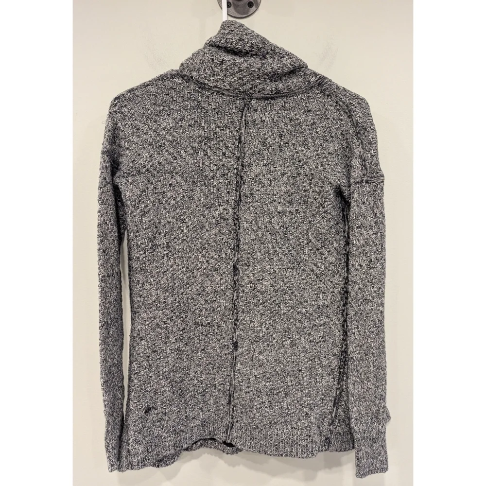 Lululemon Post Practice Knit Cardigan In Ghost Black Size 2